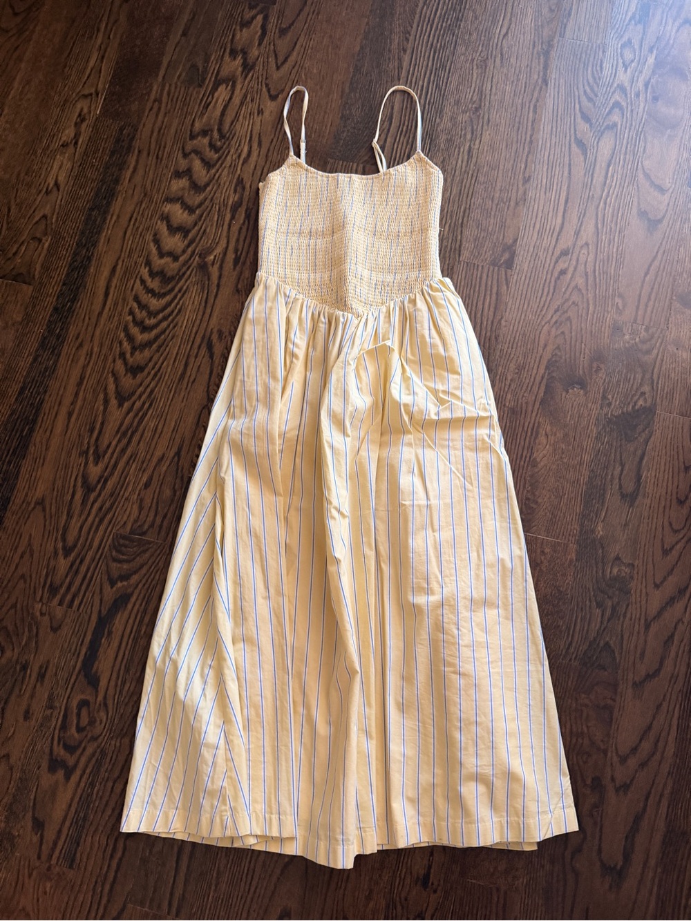 Abercrombie & Fitch Yellow Striped Midi Dress - Picture 2 of 2